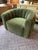 Modern Vuue for Cb2 Fitz Modern Channeled Velvet Swivel Chair For Sale - Image 3 of 12