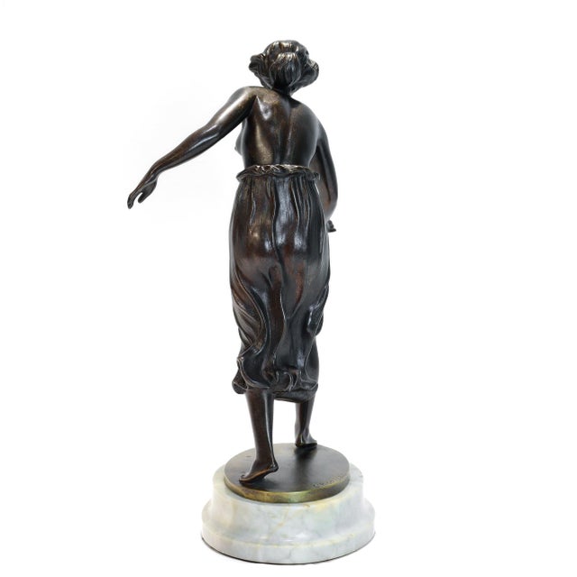 Antique C. Rochlitz "Tänzerin" (Dancer) Bronze Sculpture, Circa 1920 For Sale - Image 4 of 14
