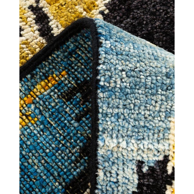 Modern Hand-Knotted Area Rug - Black, 6' 0" x 9' 3" For Sale In New York - Image 6 of 8