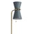 Mid-Century Modern Gable Floor Lamp, Antique Natural Brass with Storm Blue Shade For Sale - Image 3 of 6