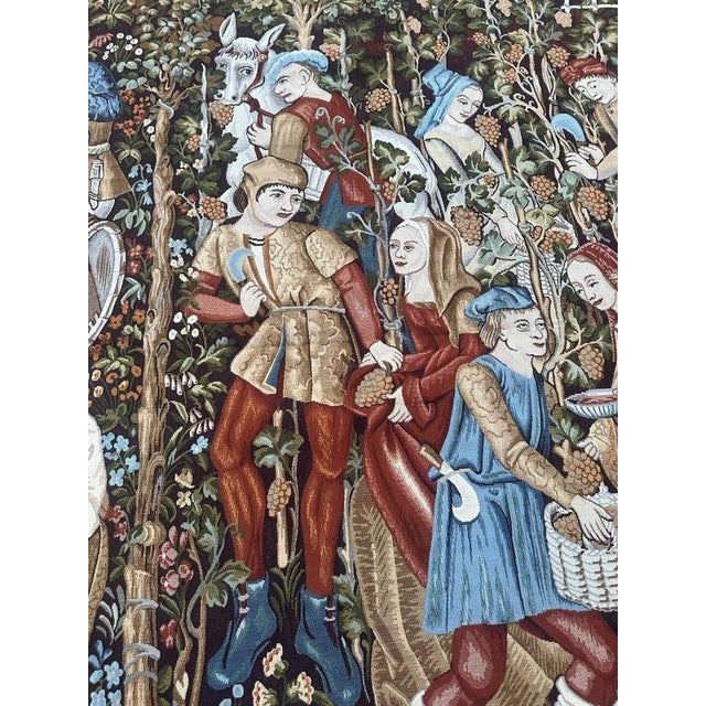 Aubusson Style Jacquard Tapestry, 1980s For Sale - Image 9 of 18