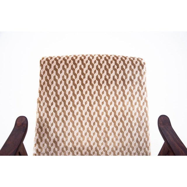 Walnut Armchair, Poland, 1960s For Sale - Image 4 of 8