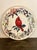 Pair of Lenox high quality bone china Winter Greetings Cardinal accent luncheon plates designed by Catherine McClung in...
