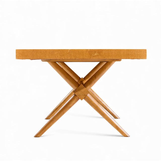 Mid 20th Century Mid 20th Century Robsjohn Gibbings for Widdicomb Mid Century Bleached Mahogany X Based Dining Table For Sale - Image 5 of 6