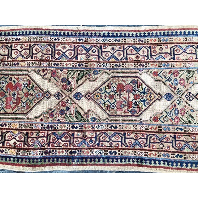 A Sensational Antique 19;' Long Persian Bibikabad Camel Hair Hallway Runner Rug For Sale In Los Angeles - Image 6 of 8