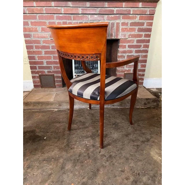 Mid 20th Century Pair Italian Upholstered Armchairs For Sale - Image 9 of 11