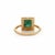 Metal VRJewels 14k Yellow Gold Square Emerald Diamond Halo Vintage Ring Size 4 For Sale - Image 7 of 15
