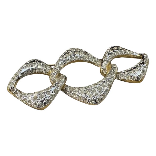 1990s Elegant Costume Jewelry Brooch by Yves Saint Laurent For Sale