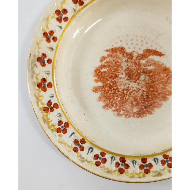19th Century Americana Transferware Lafayette and Washington Plate For Sale In New York - Image 6 of 9