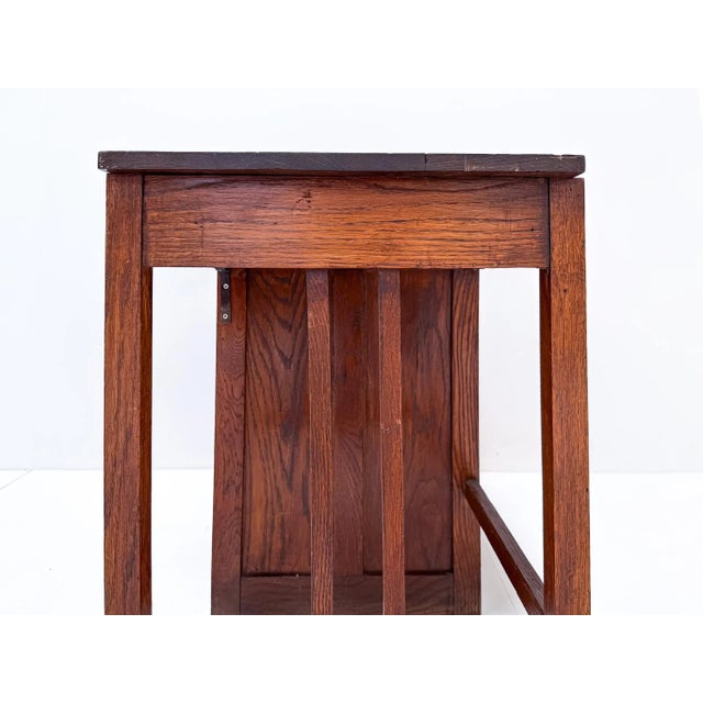 Anitque Dutch Oak Desk, 1890s For Sale - Image 12 of 13