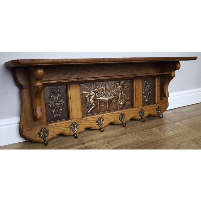 Vintage French Coat Rack in Oak For Sale - Image 12 of 12