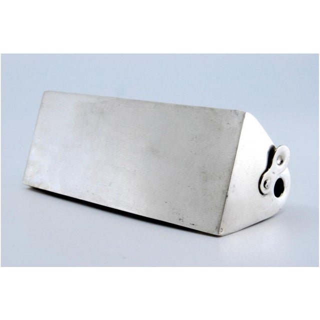 Silver Toothpick Holder in Silver Relief For Sale - Image 8 of 11