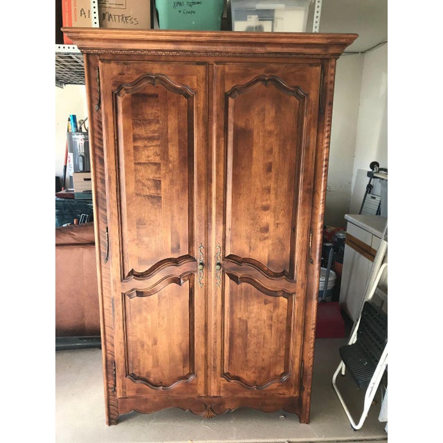 French Country Ethan Allen Armoire Chairish