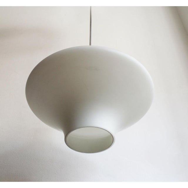 1960s White Opaque Ceiling Lamp, 1960s For Sale - Image 5 of 11