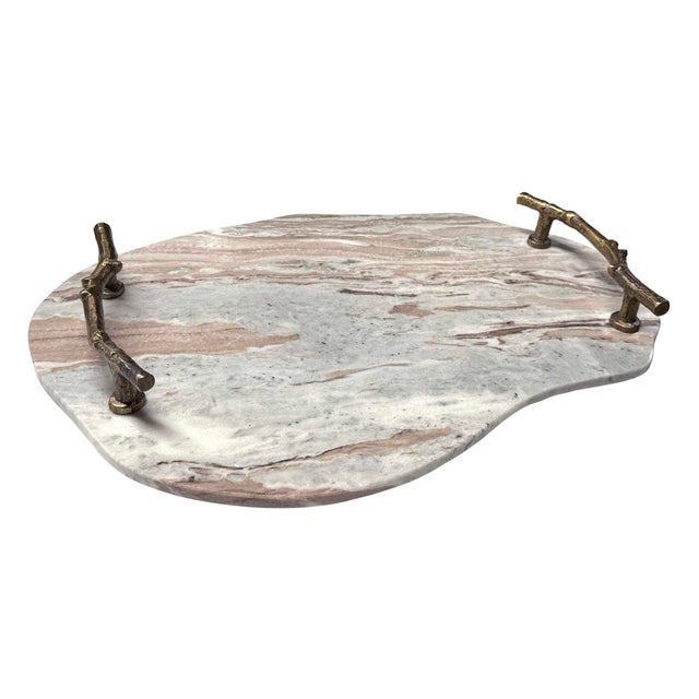 Kenneth Ludwig Chicago Stone And Twig Indoor-Outdoor Tray For Sale - Image 4 of 6