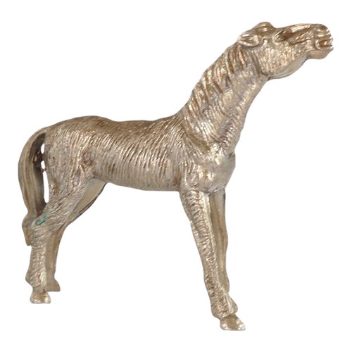 English Silver-Plate Horse Desk Ornament