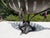 Vintage Wrought Iron Leaf Form Pedestal Centerpiece Bowl For Sale - Image 9 of 12