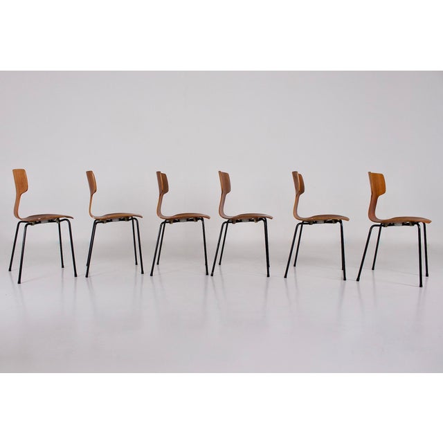 Vintage 3103 Chairs by Arne Jacobsen for Fritz Hansen, 1963, Set of 6 For Sale - Image 4 of 11