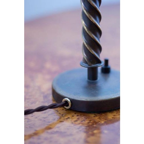 1940s Swedish Modern Brass Table Lamp For Sale - Image 5 of 10