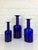 Holmegaard Vintage Cobalt Blue Floor Vases by Otto Brauer for Holmegaard, Denmark, 1960s, Set of 3 For Sale - Image 4 of 9