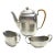 1930s 3 Pieces of Just Andersen Danish Pewter Tea Set - Set of 3 For Sale