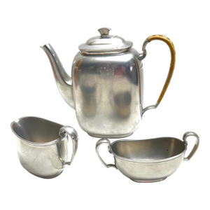 1930s 3 Pieces of Just Andersen Danish Pewter Tea Set - Set of 3