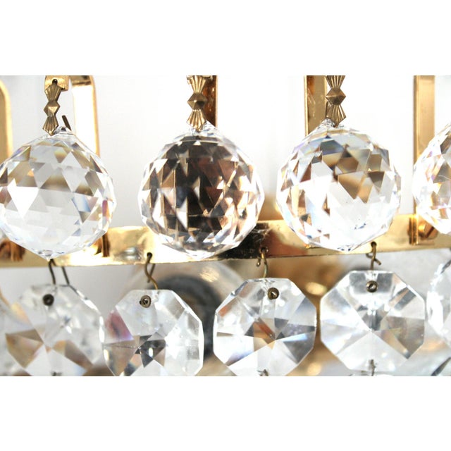 Lead Crystal Wall Light from Maderna, 1960s For Sale - Image 4 of 8