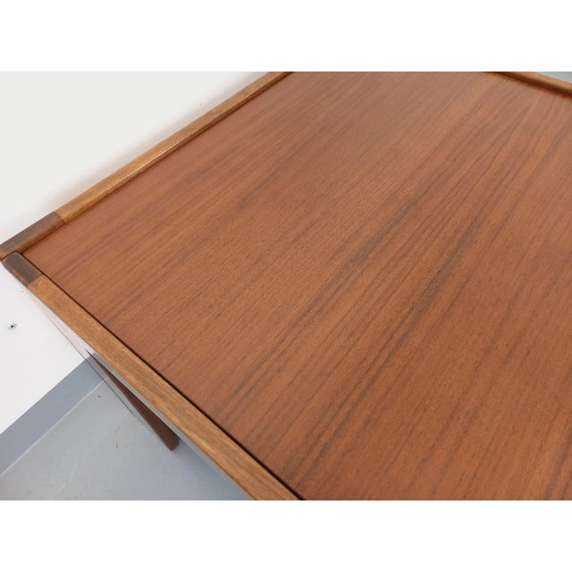 Vintage Italian Square Teak and Walnut Coffee Table by Afra and Tobia Scarpa for Cassina, 1960s For Sale - Image 18 of 18
