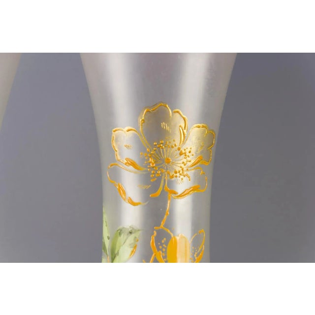 Art Nouveau French Colored Glass Vases, 1920s, Set of 2 For Sale - Image 6 of 18