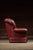 Animal Skin Vintage Tufted Leather Churchill Chair With Ottoman in Burgundy For Sale - Image 7 of 11
