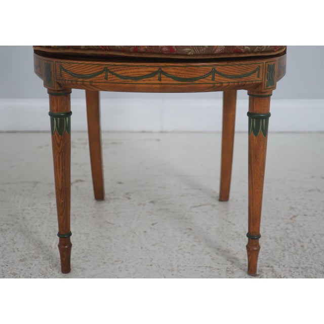 Adams Paint Decorated Cane Seat W. Cushion Armchair For Sale - Image 9 of 18