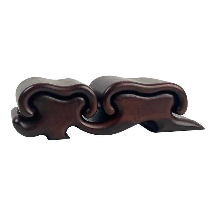 1970s Marilyn and Fred Buss Puzzle Jewelry Box in Black