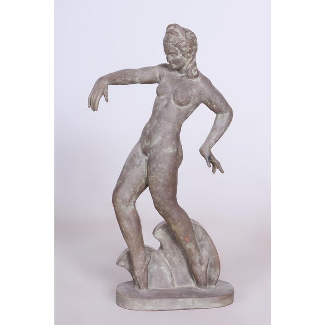 Art Deco Ceramic Figural Sculpture, Czech, 1920s For Sale - Image 9 of 9