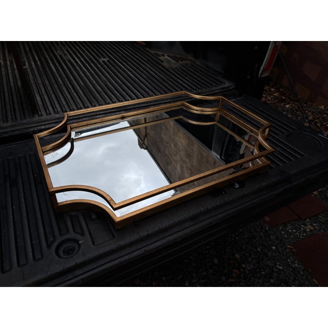 Hollywood Regency 1990s Uttermost Decorator Mirror For Sale - Image 3 of 3