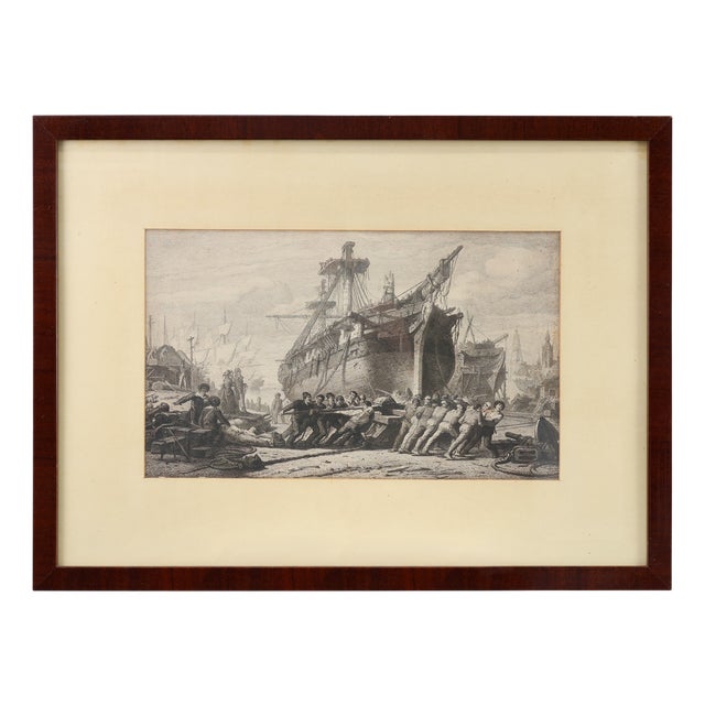 After Hendrik Schaefels, Belgian Engraving of Napoleon I, 1804, Glass & Wood & Paper For Sale