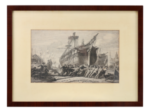 After Hendrik Schaefels, Belgian Engraving of Napoleon I, 1804, Glass & Wood & Paper