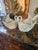 A rare set of Royal Haeger swan vases. The ceramic vases are a light gray in color. It is extremely rare to find both a...