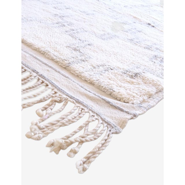 White Moroccan Mrirt Rug - 10 X 6.8 Ft For Sale - Image 4 of 8