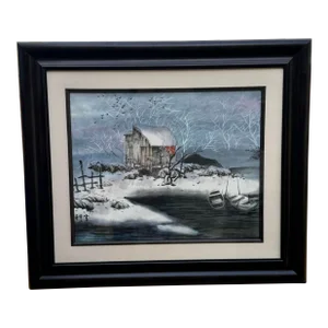Vintage Asian Water Water Color & Ink Painting- Original.