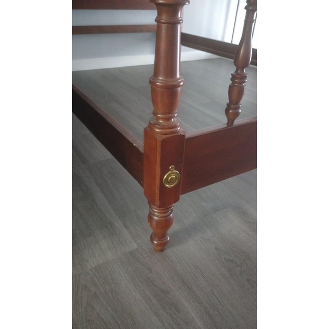 Keller Furniture Vintage Keller Solid Charry Queen Headboard, Footboard and Rails For Sale - Image 4 of 13
