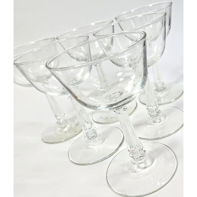 Mid-Century Cocktail Glasses- Set of 6 For Sale - Image 9 of 12