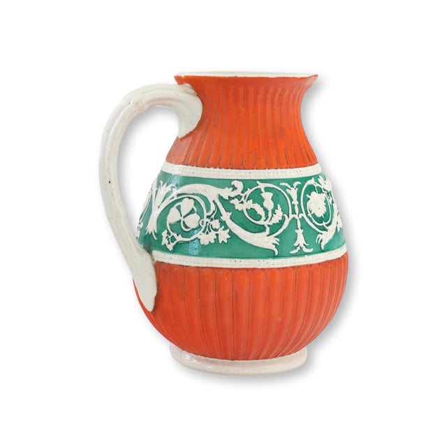 Late 19th Century Antique English Salt Glaze Water Pitcher For Sale - Image 5 of 6