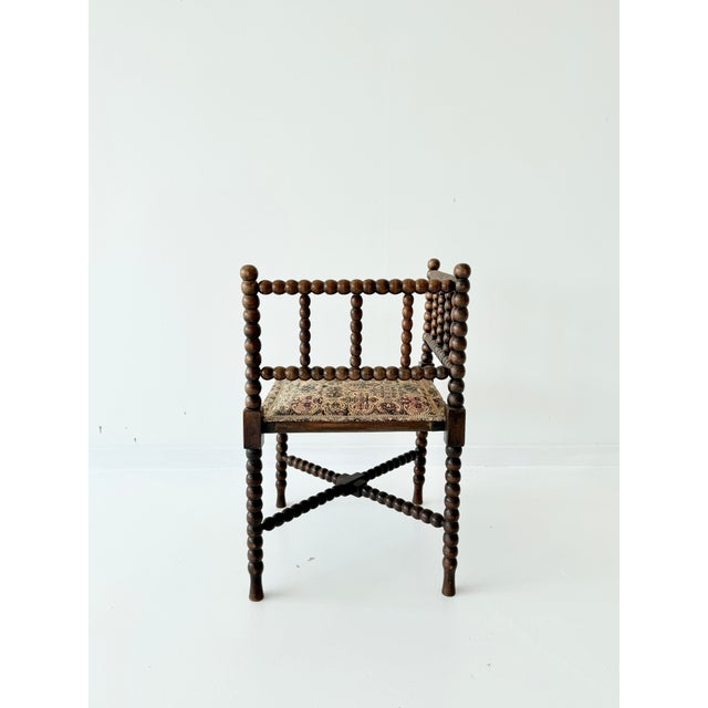 Antique 20th Century French Bobbin Corner Chair For Sale - Image 3 of 16