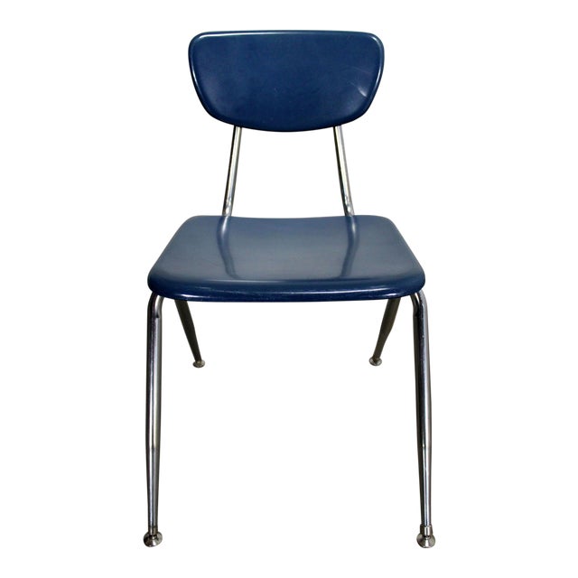 Virco 3000 Series Hard Plastic and Chrome Chair Chairish