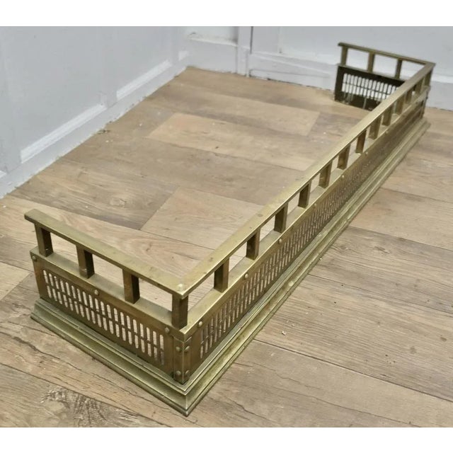 Victorian Brass Fender, 1890s For Sale - Image 6 of 6