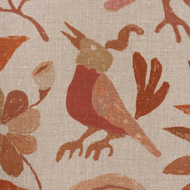 2020s SAMPLE - Schumacher x Abel Macias Canopy Fabric In Terracotta For Sale - Image 5 of 6