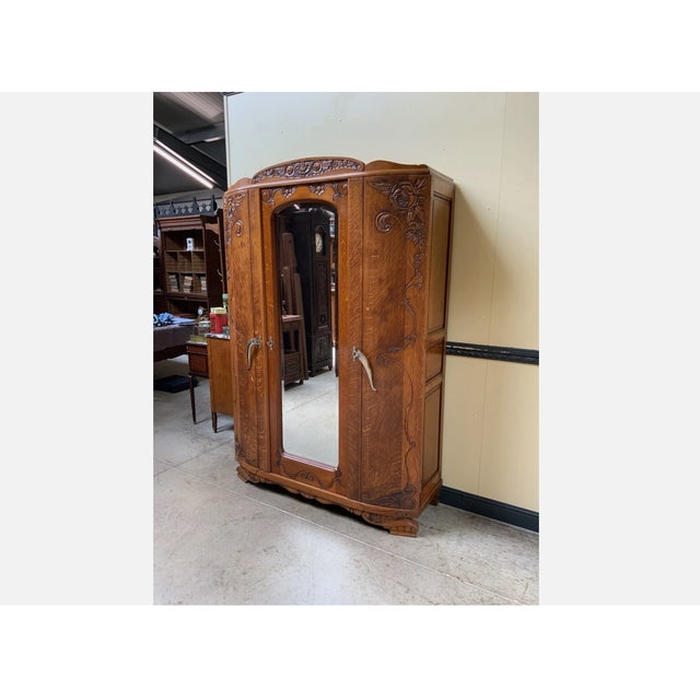 Vintage Art Deco Wardrobe, 1930 For Sale - Image 6 of 9