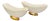 1950s Pair of KPM Porcelain "Flower Boat" Footed Vases For Sale