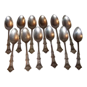Mid 19th Century A. C. Benedict Coin Silver Teaspoons- Set of 12