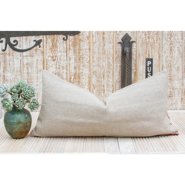 Magenta Antique Kamali Sindh Silk Pillow For Sale - Image 8 of 10